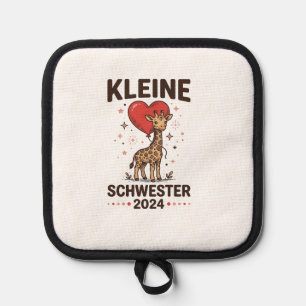 Kleine Schwester 2024 Cute Giraffe Sister Design_1 Pot Holder