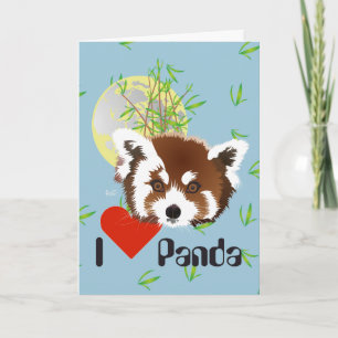 Kleiner Panda (Ailurus fulgens) mit Spruch Thank You Card