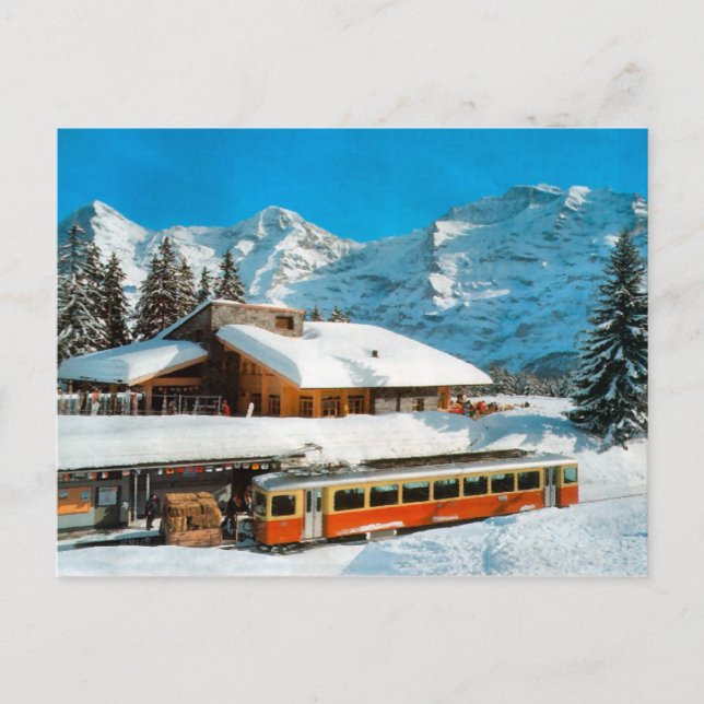 Kleiner Scheidegg station, Jungfrau Postcard (Front)