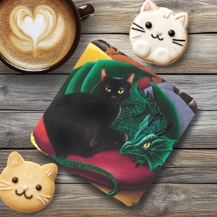 Kleo the Black Cat & George the Dragon Coaster