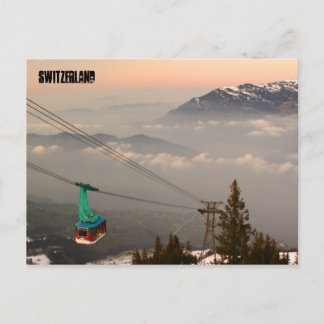 Klewenalp Switzerland Ski Resort Swiss Alp Sunset Postcard