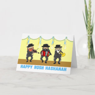 Klezmer Band for Rosh Hashanah Jewish New Year Holiday Card