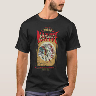 Klickitat Native American Indian Warrior Tribe Pro T-Shirt