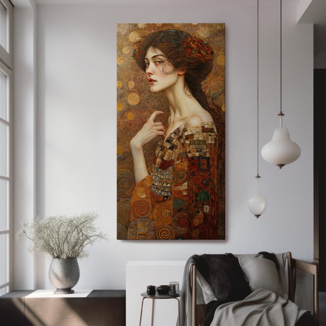 Klimt Adele Bloch-Bauer Gold Mosaic Painting Canva Canvas Print (Creator Uploaded)