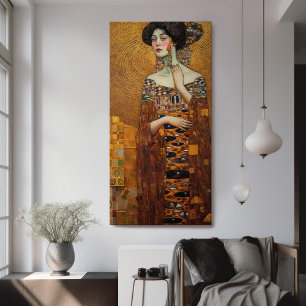Klimt Adele Bloch-Bauer Gold Mosaic Painting Canva Canvas Print