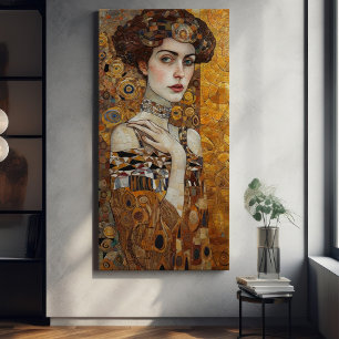 Klimt Adele Bloch-Bauer Gold Mosaic Painting Canvas Print