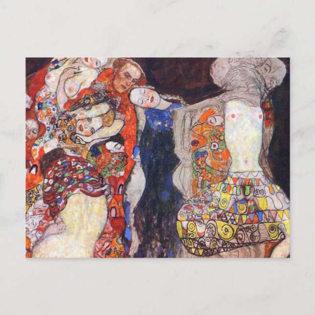 Klimt  Adorn the bride with veil and wreath Postcard (Front)