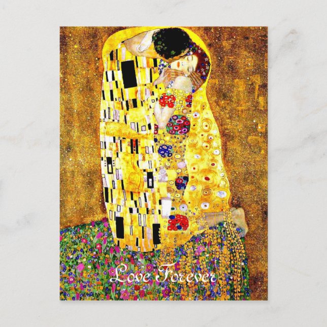 Klimt art - The Kiss - Love Forever Postcard (Front)