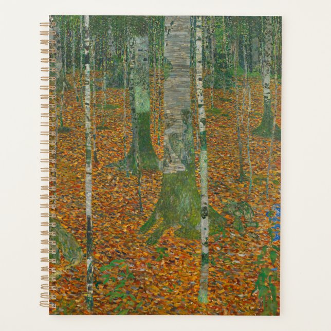 Klimt Birch Forest Autumn Landscape Art Planner (Front)
