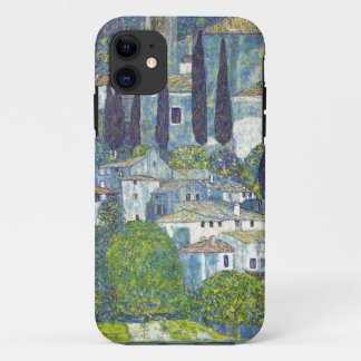 Klimt blue cityscape iPhone 11 case