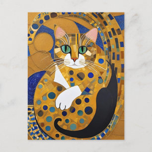 Klimt Cat Postcard