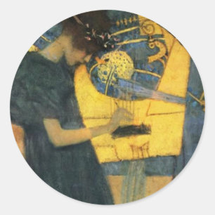 Klimt Classic Round Sticker