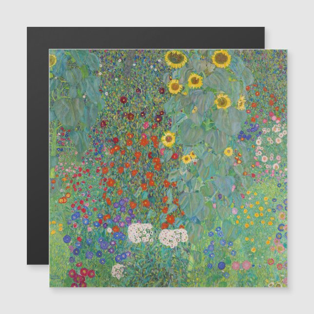 Klimt - Country Garden, Sunflowers  Magnetic Card (Front/Back)