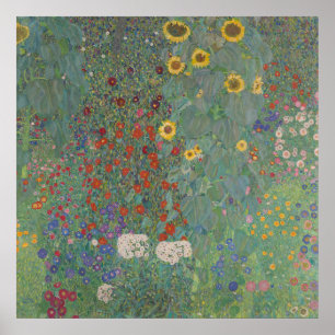Klimt: Farm Garden with Sunflowers, 1907 Poster