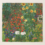 Klimt - Farm Garden with Sunflowers Scarf<br><div class="desc">Farm Garden with Sunflowers,  famous painting by Gustav Klimt</div>
