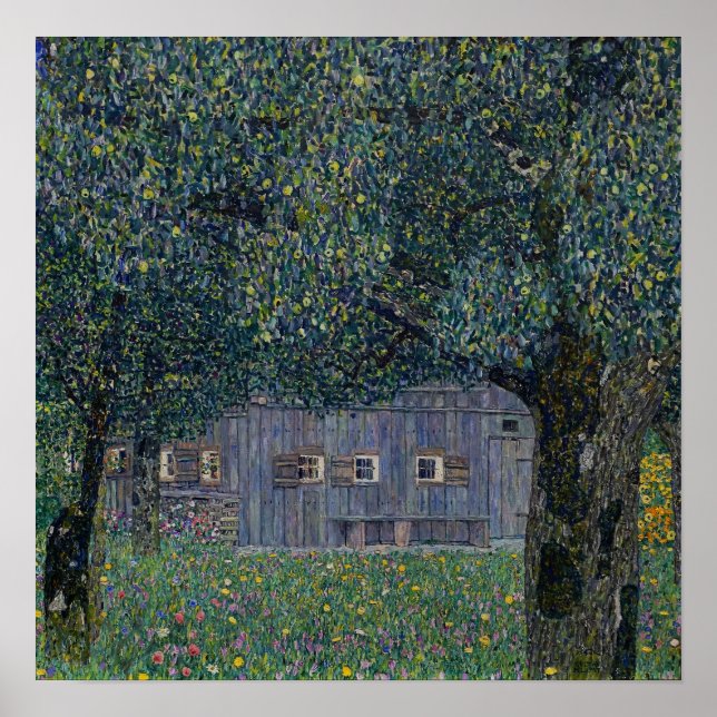 Klimt - Farmhouse In Upper Austria 1911 Poster (Front)