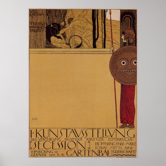 Klimt ~ first exhibition of Secession Poster (Front)