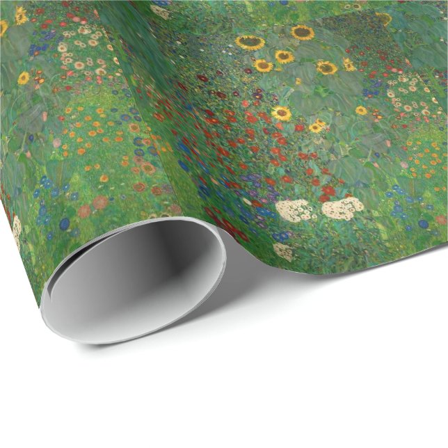 Klimt "Flower Garden" Garden Flowers Floral Wrapping Paper (Roll Corner)