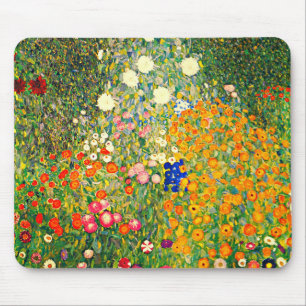 Klimt: Flower Garden Mouse Mat