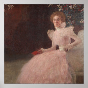 Klimt Flowering Meadow Floral Landscape Print