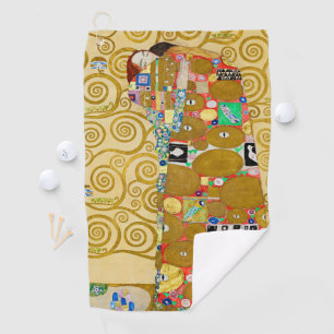 Klimt Fulfilment Mosaic: Vintage Stoclet Frieze Golf Towel