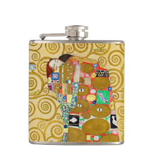 Klimt Fulfilment Mosaic: Vintage Stoclet Frieze Hip Flask