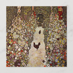 Klimt Garden With Roosters Invitations