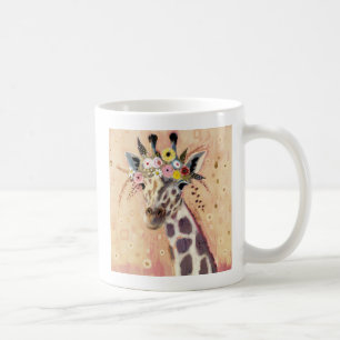 Klimt Giraffe   Adorned In Flowers Coffee Mug