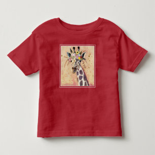 Klimt Giraffe   Adorned In Flowers Toddler T-Shirt