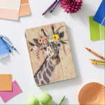 Klimt Giraffe | Crown Of Flowers iPad Pro Cover<br><div class="desc">This print features a sweet giraffe adorned in a crown of flowers | By Victoria Borges. Image ID: 128245GG</div>