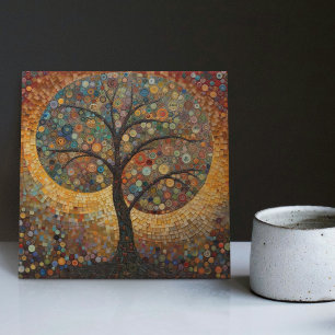 Klimt Golden Tree of Life Abstract Art Nouveau Cer Tile