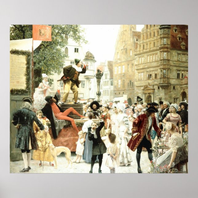 Klimt Hanswurst Theatre Scene Print (Front)