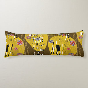 Klimt Inspired Gold Pattern Art Nouveau The Kiss Body Cushion