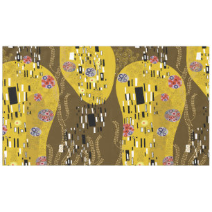 Klimt Inspired Gold Pattern Art Nouveau The Kiss Tablecloth