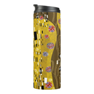 Klimt Inspired Gold Pattern Art Nouveau The Kiss Thermal Tumbler