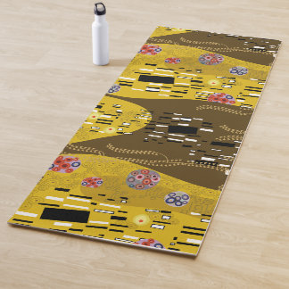 Klimt Inspired Gold Pattern Art Nouveau The Kiss Yoga Mat