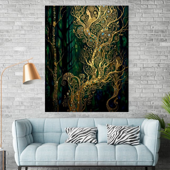  Klimt Inspired Gold Trees Abstract Poster (Creator Uploaded)