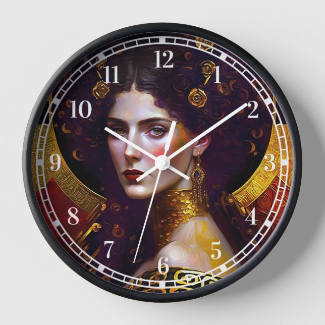 Klimt Inspired Queen Goddess Clock (Front)