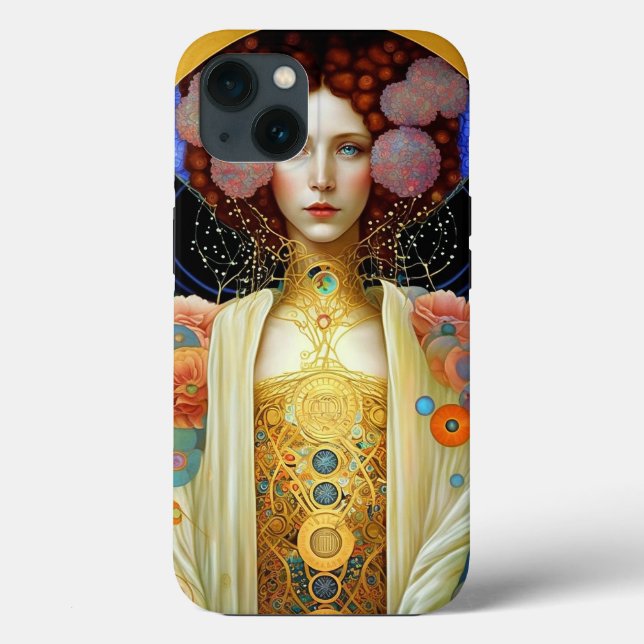 Klimt Inspired Queen Goddess Fantasy Art Case-Mate iPhone Case (Back)