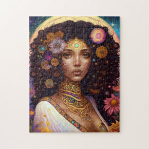 Klimt Inspired Queen Goddess Fantasy Art Jigsaw Pu Puzzle