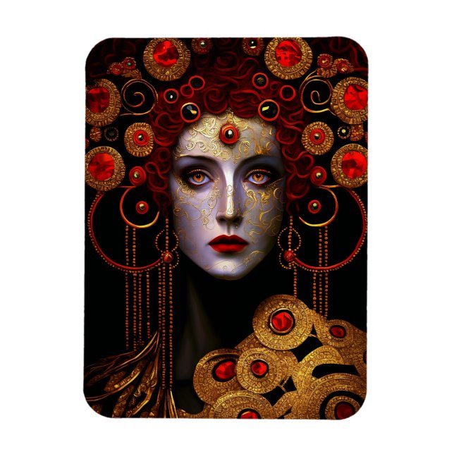 Klimt Inspired Queen Goddess Magnet (Vertical)