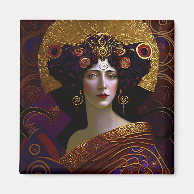 Klimt Inspired Queen Goddess Magnet (Front)