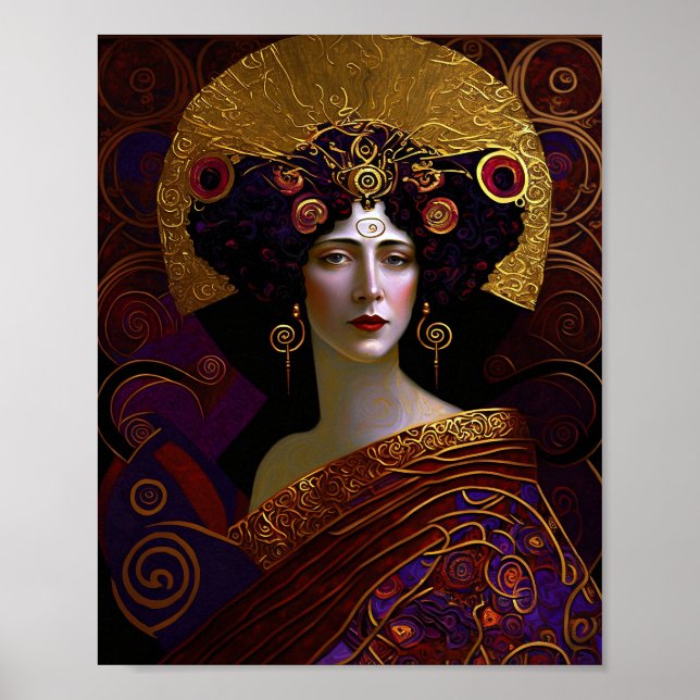Klimt Inspired Queen Goddess Poster (Front)