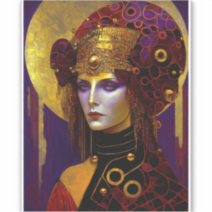 Klimt Inspired Queen Goddess Sticker