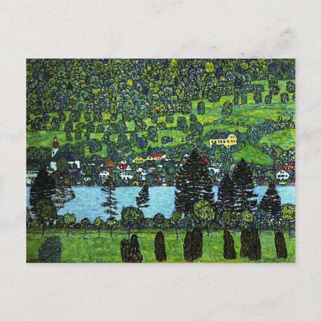 Klimt - Mountain Slope at Unterach Postcard (Front)