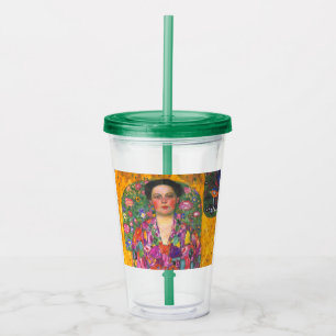 Klimt Portrait of Eugenia Primavesi Acrylic Tumbler