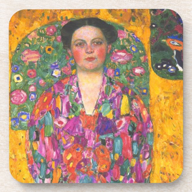 Klimt Portrait of Eugenia Primavesi Coaster (Front)