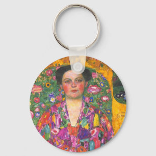 Klimt Portrait of Eugenia Primavesi Key Ring