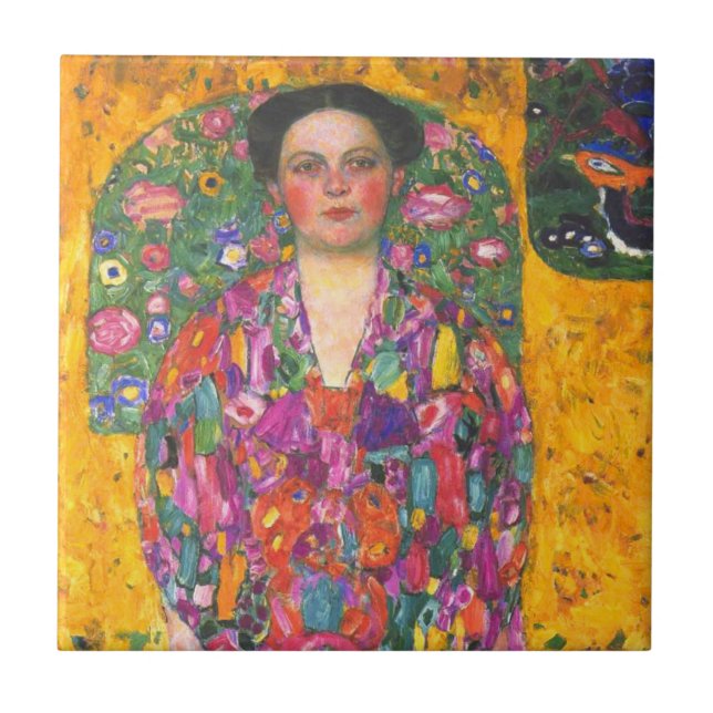 Klimt Portrait of Eugenia Primavesi Tile (Front)