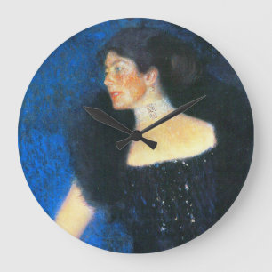 Klimt Portrait of Rose von Rosthorn-Friedmann Large Clock